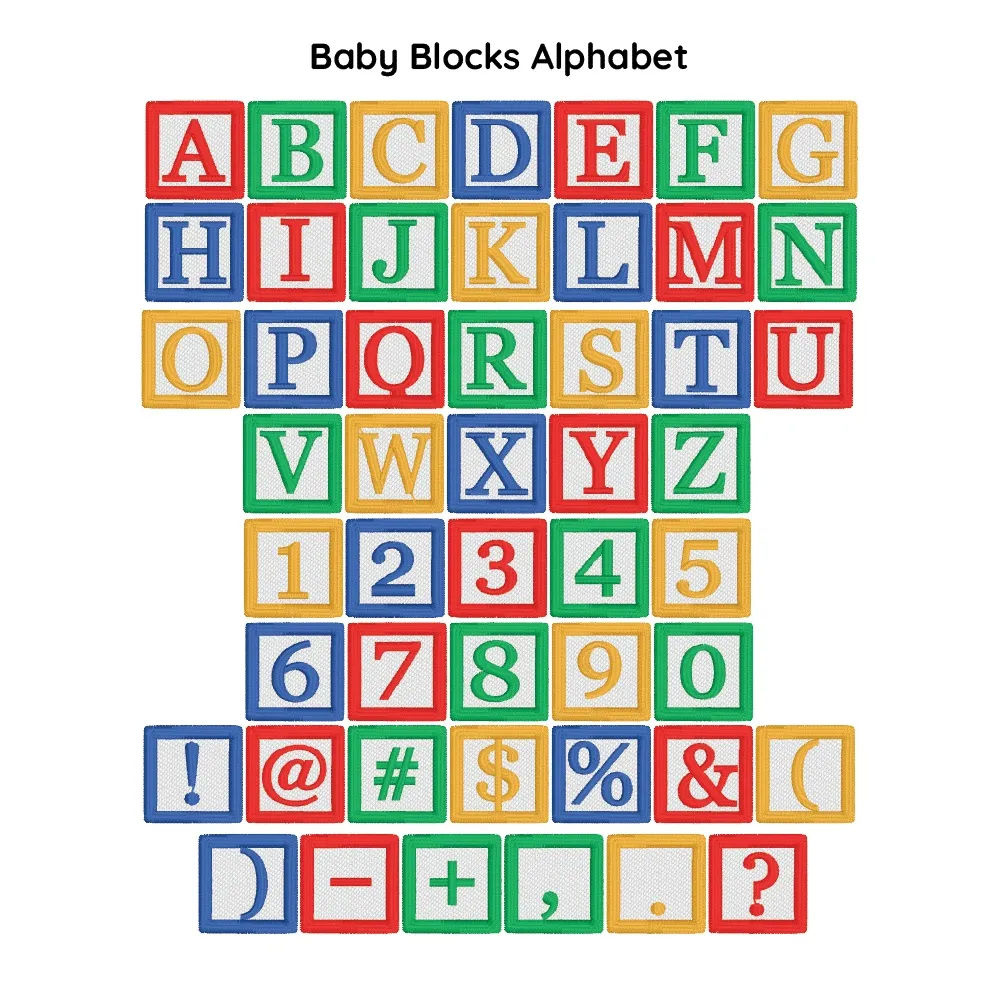 Baby Blocks Digital Font