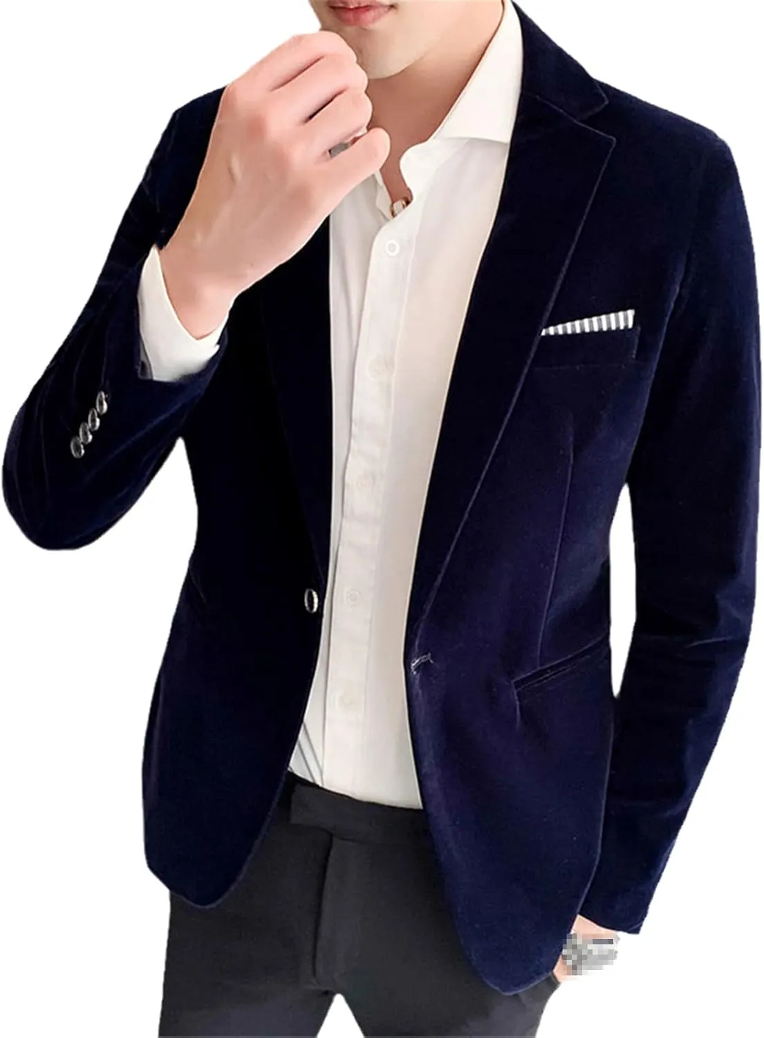Burgundy Velvet Blazer Men Fashion Casual Blazer Men Wedding Groom Slim Blazer Formal Evening Dress