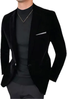 Burgundy Velvet Blazer Men Fashion Casual Blazer Men Wedding Groom Slim Blazer Formal Evening Dress