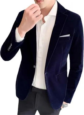 Burgundy Velvet Blazer Men Fashion Casual Blazer Men Wedding Groom Slim Blazer Formal Evening Dress