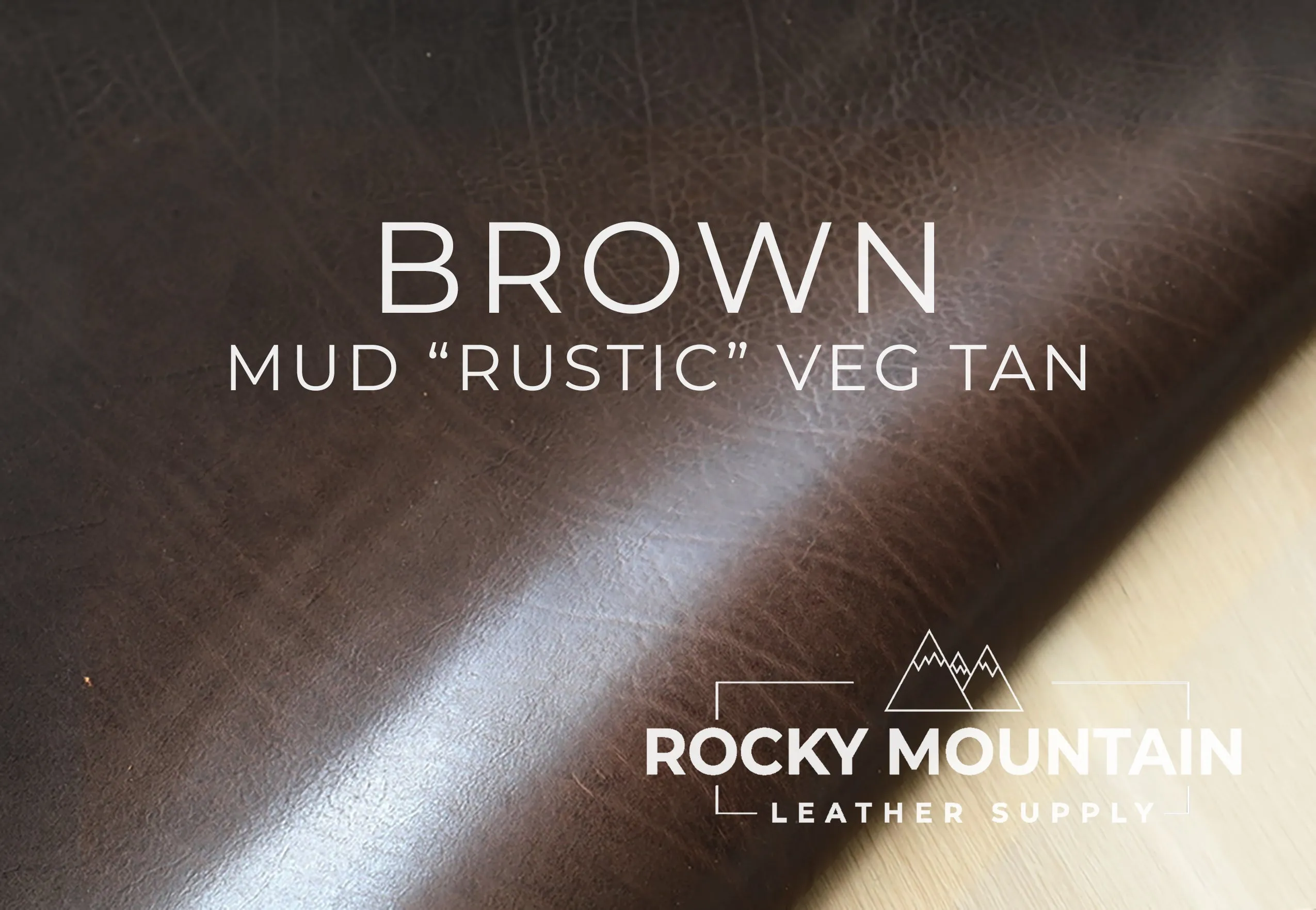 Conceria Walpier - Mud - Rustic "Vachetta"Veg Tanned Leather (PANELS)