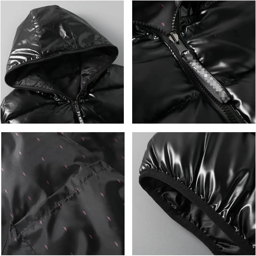 FindThy Womens Reversible Puffer Down Vest Classic Zip Up Padded Hooded Sleeveless Jacket Tops