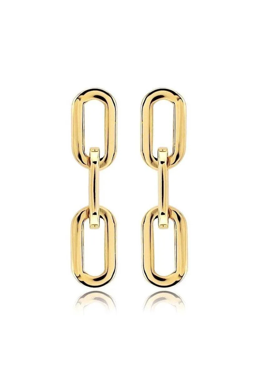 Jenna Gold Link Earrings - Final Sale