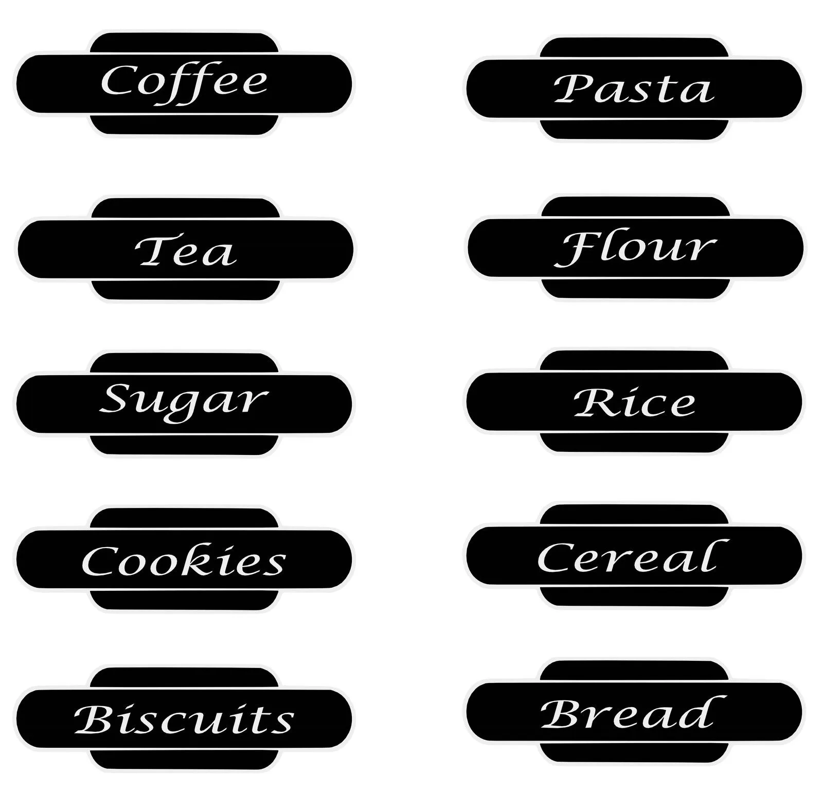 Kitchen Jar Labels