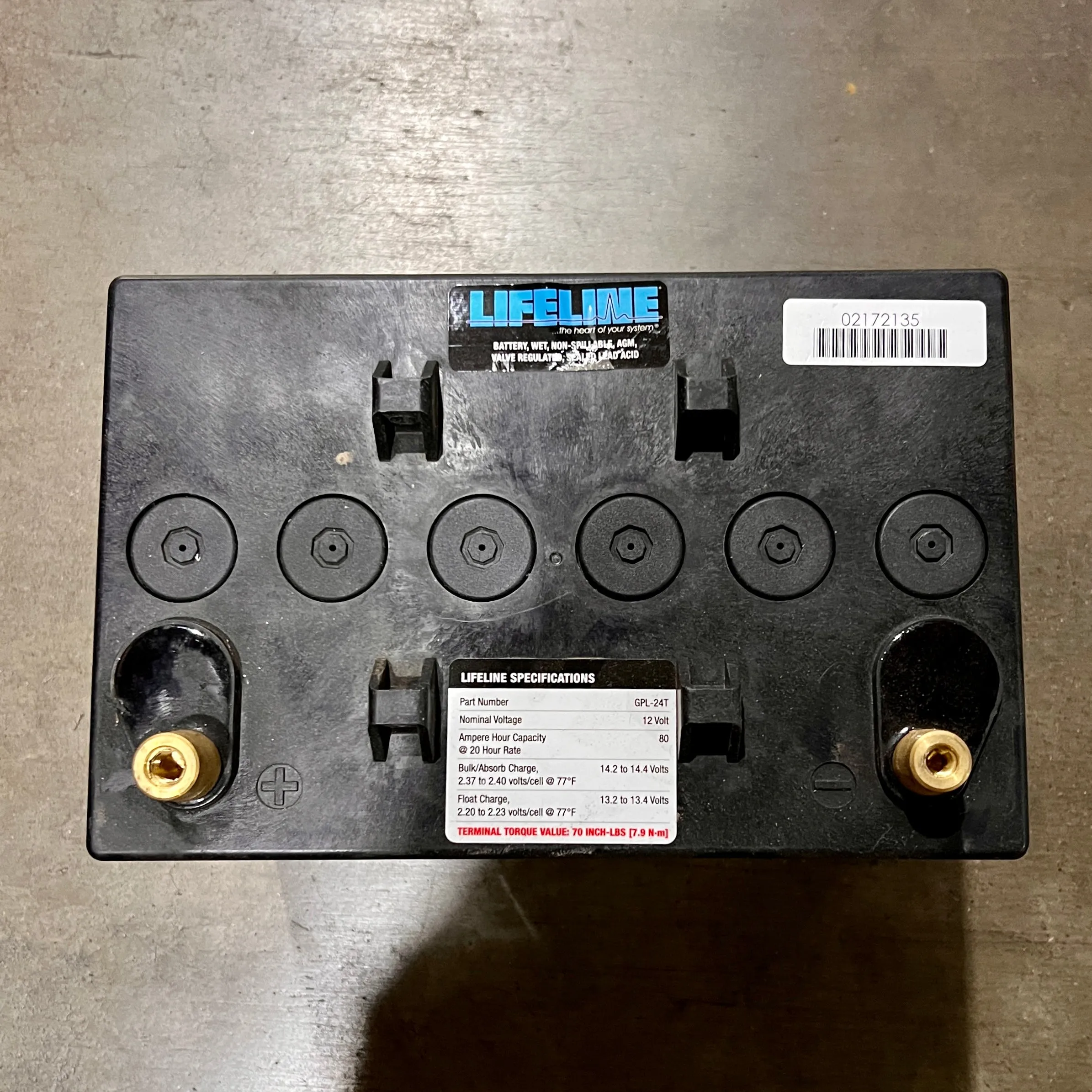 Lifeline GPL-24T AGM Battery (Used)