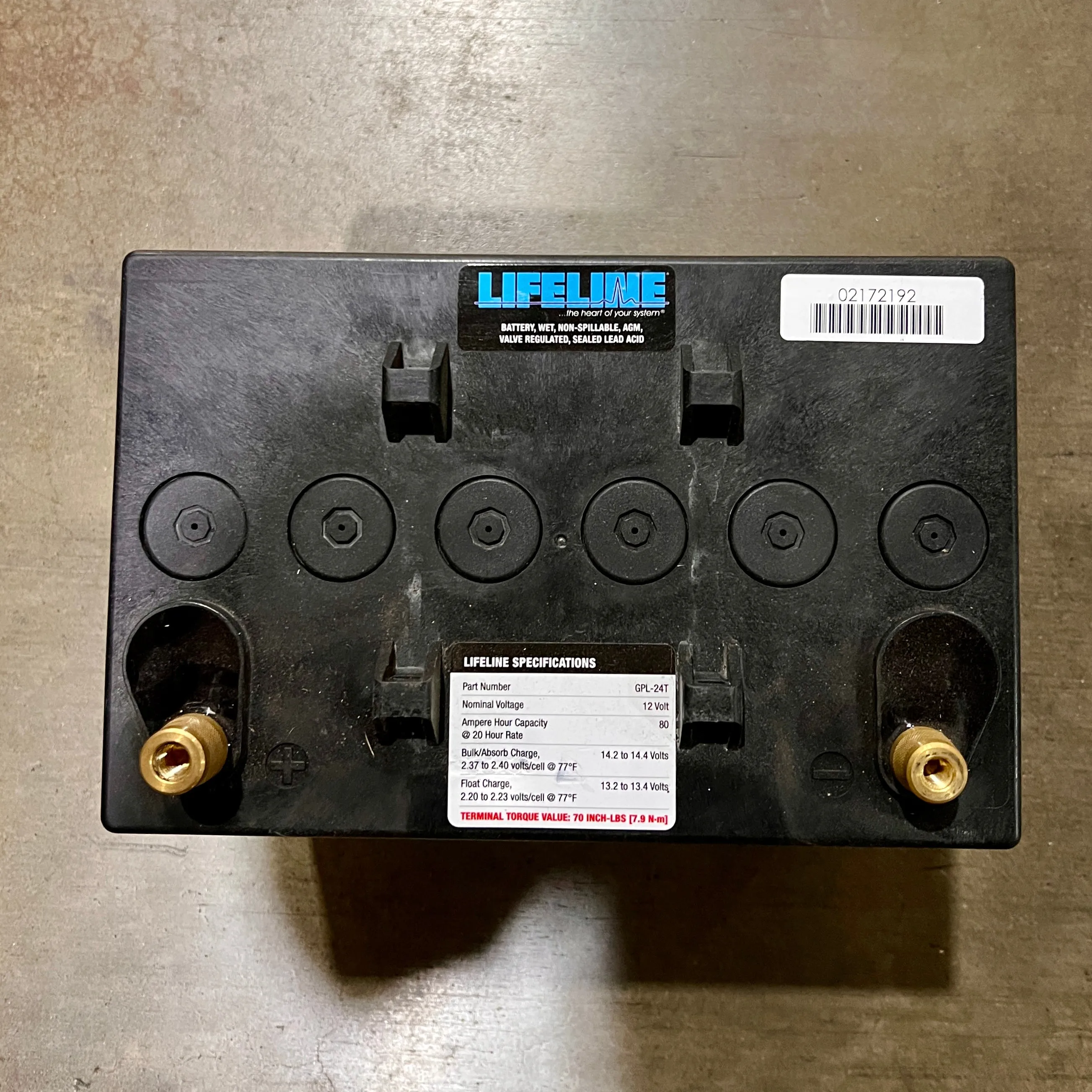 Lifeline GPL-24T AGM Battery (Used)