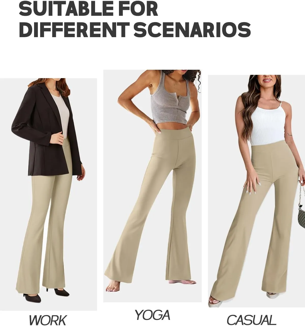 NIMIN Womens Dress Work Pants High Waisted Flare Casual Slacks Stretchy Boot Cut Yoga Trousers with Pockets 2025