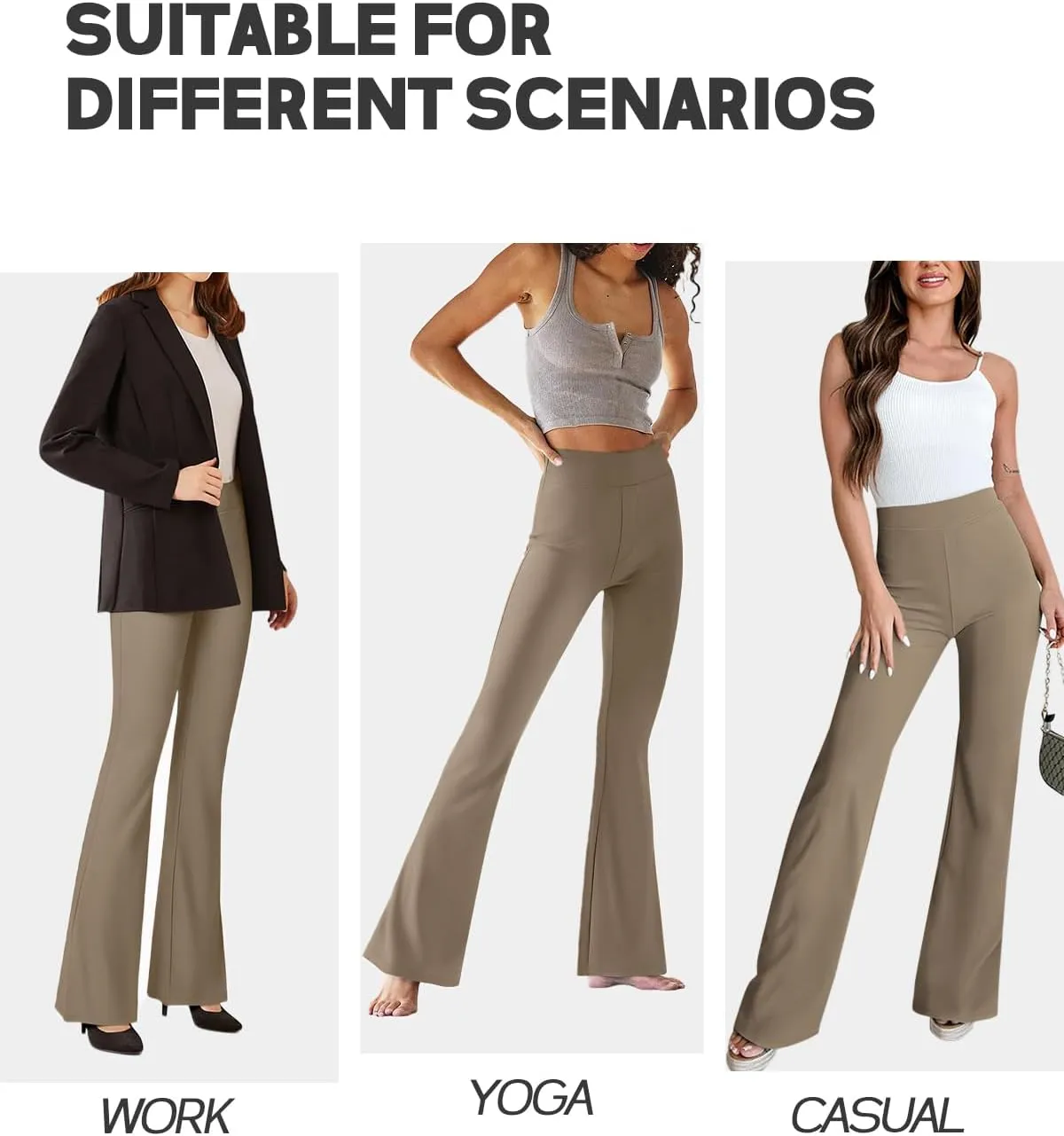 NIMIN Womens Dress Work Pants High Waisted Flare Casual Slacks Stretchy Boot Cut Yoga Trousers with Pockets 2025