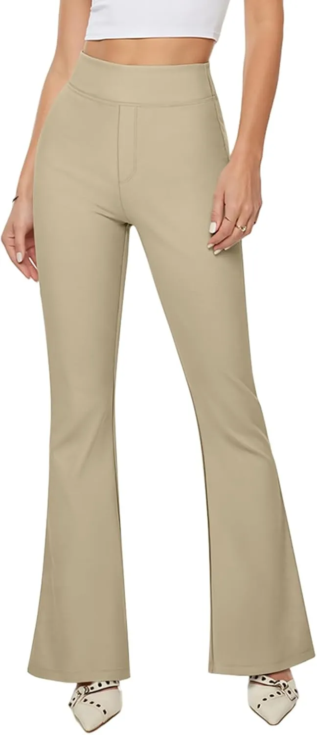 NIMIN Womens Dress Work Pants High Waisted Flare Casual Slacks Stretchy Boot Cut Yoga Trousers with Pockets 2025