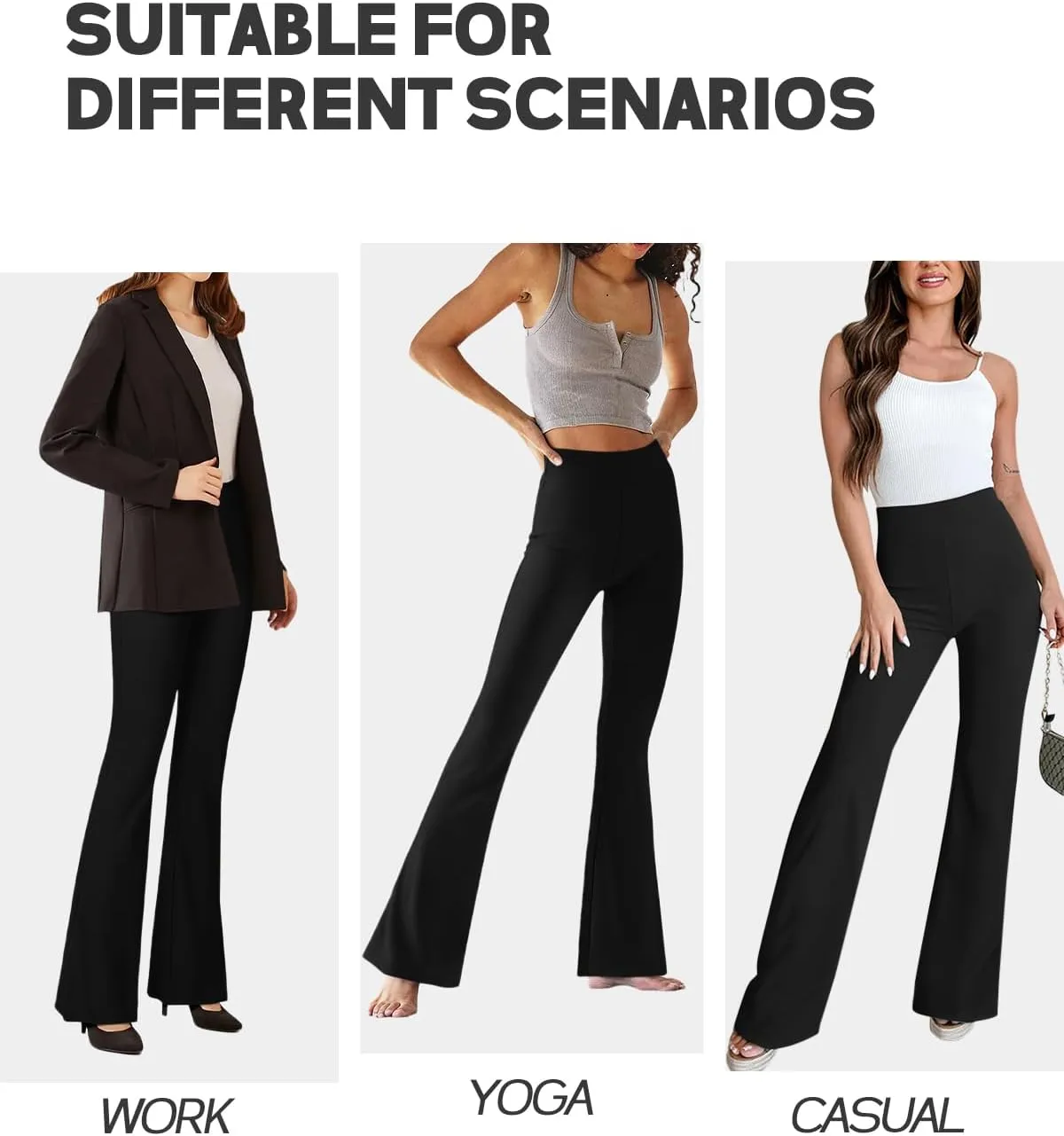 NIMIN Womens Dress Work Pants High Waisted Flare Casual Slacks Stretchy Boot Cut Yoga Trousers with Pockets 2025