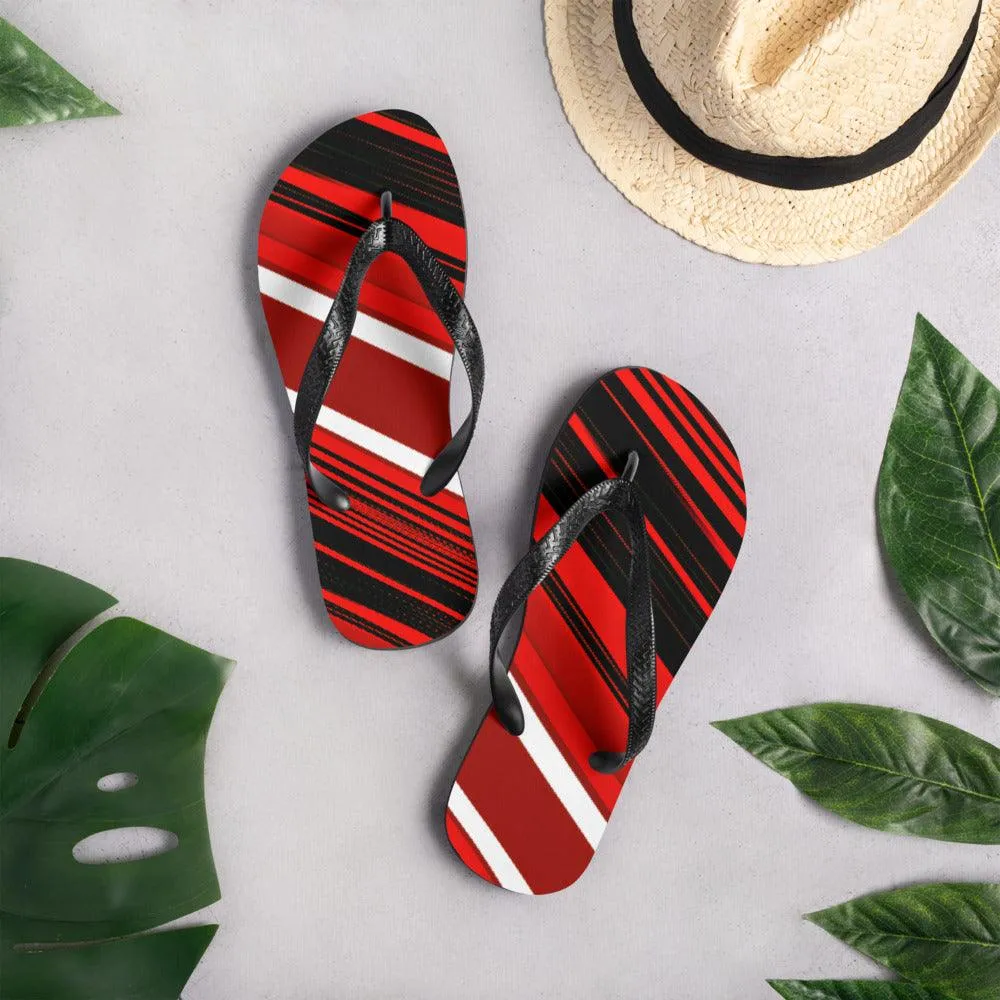 Red Sliced Flip-Flops 3 Sizes