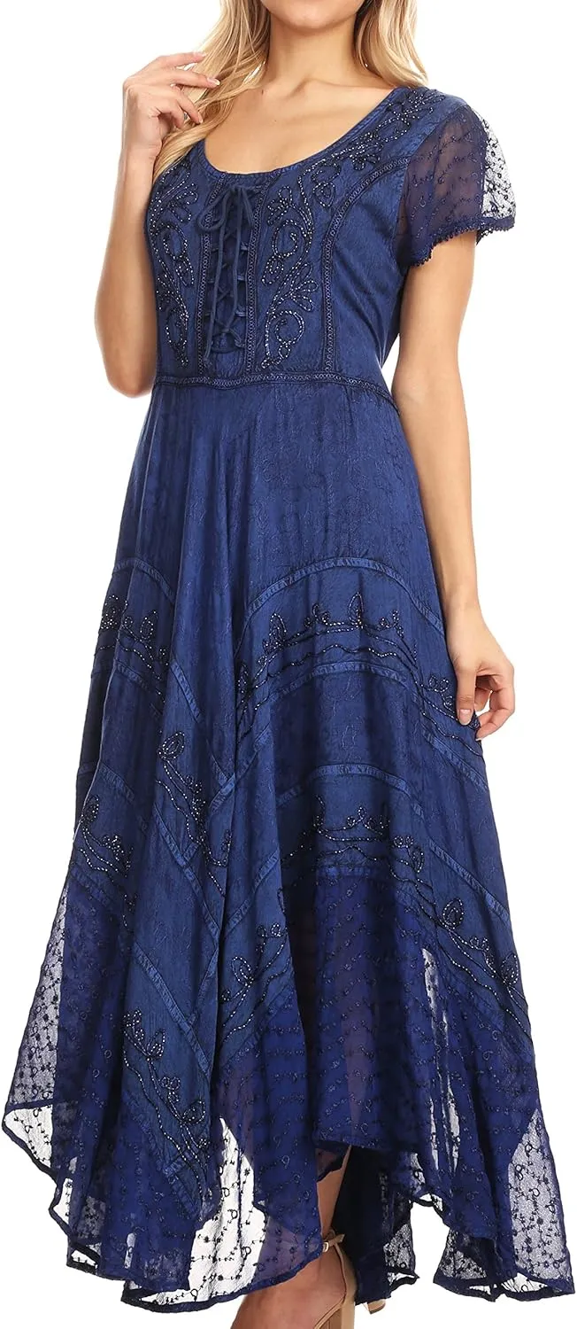 Sakkas Marigold Embroidered Fairy Dress