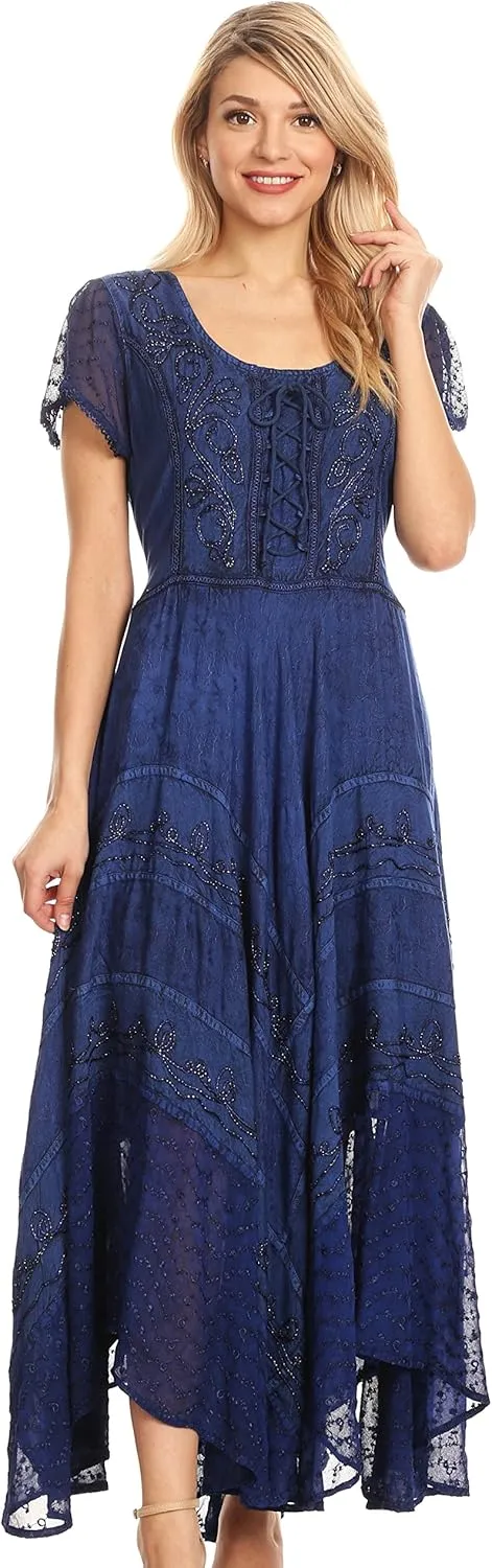 Sakkas Marigold Embroidered Fairy Dress