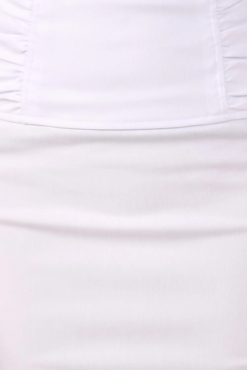 Sakkas Petite High Waist Stretch Pencil Skirt with Shirred Waist Detail