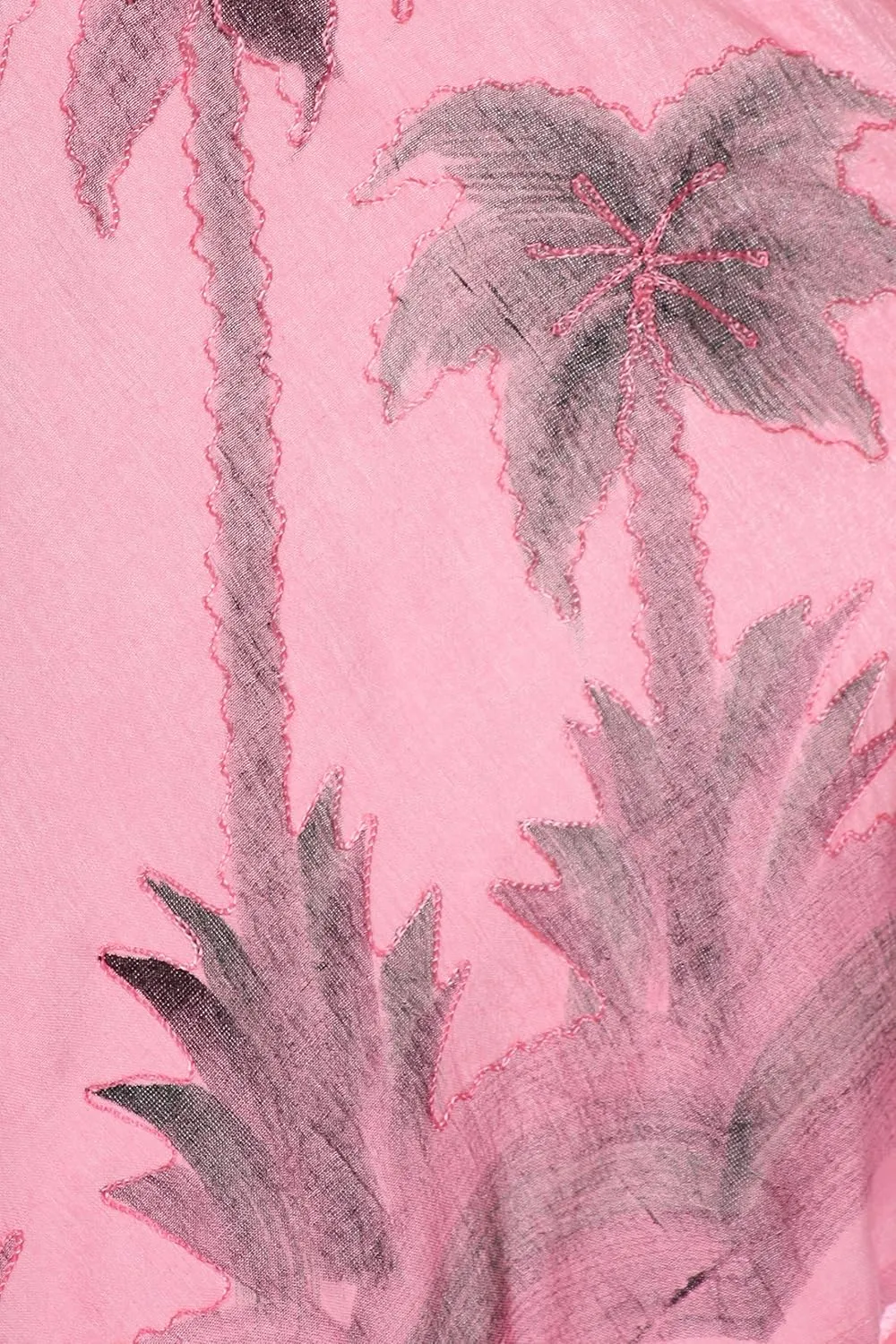 Sakkas Watercolor Palm Tree Tank Caftan Short Dress