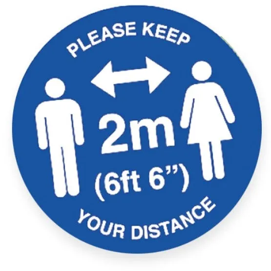 Self Distancing Floor Stickers