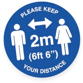 Self Distancing Floor Stickers