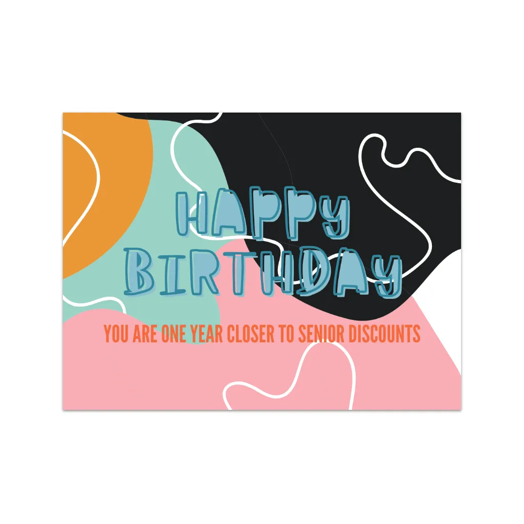 Senior Discounts Happy Birthday Card