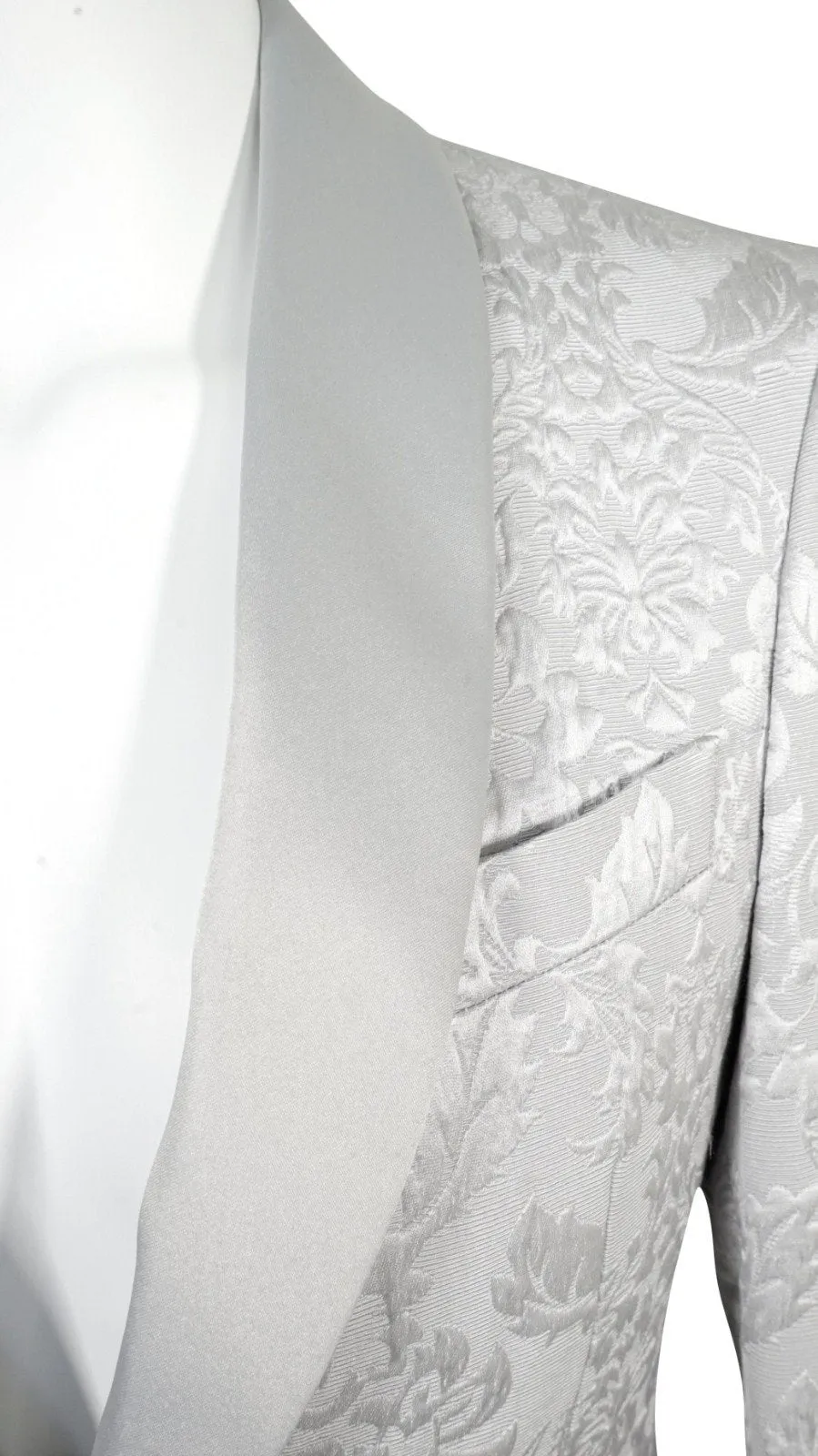 Silver Fiore Dinner Jacket @ The Vault