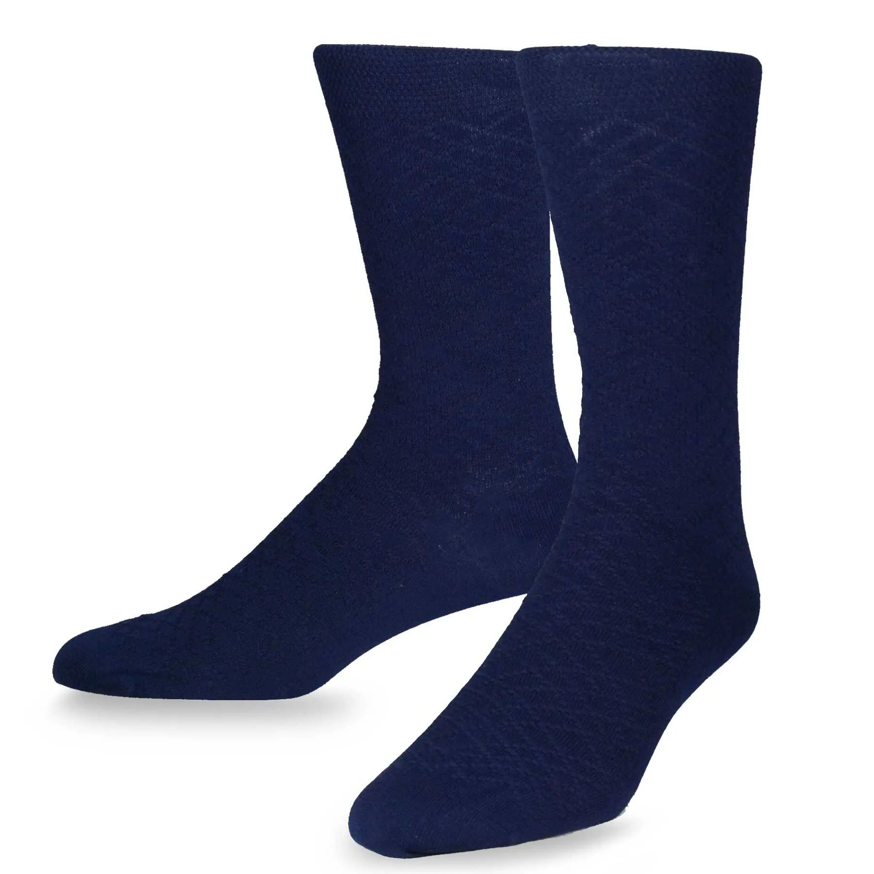 TeeHee Socks Men's Casual Bamboo Crew Black, Grey, Navy 3-Pack (50023)