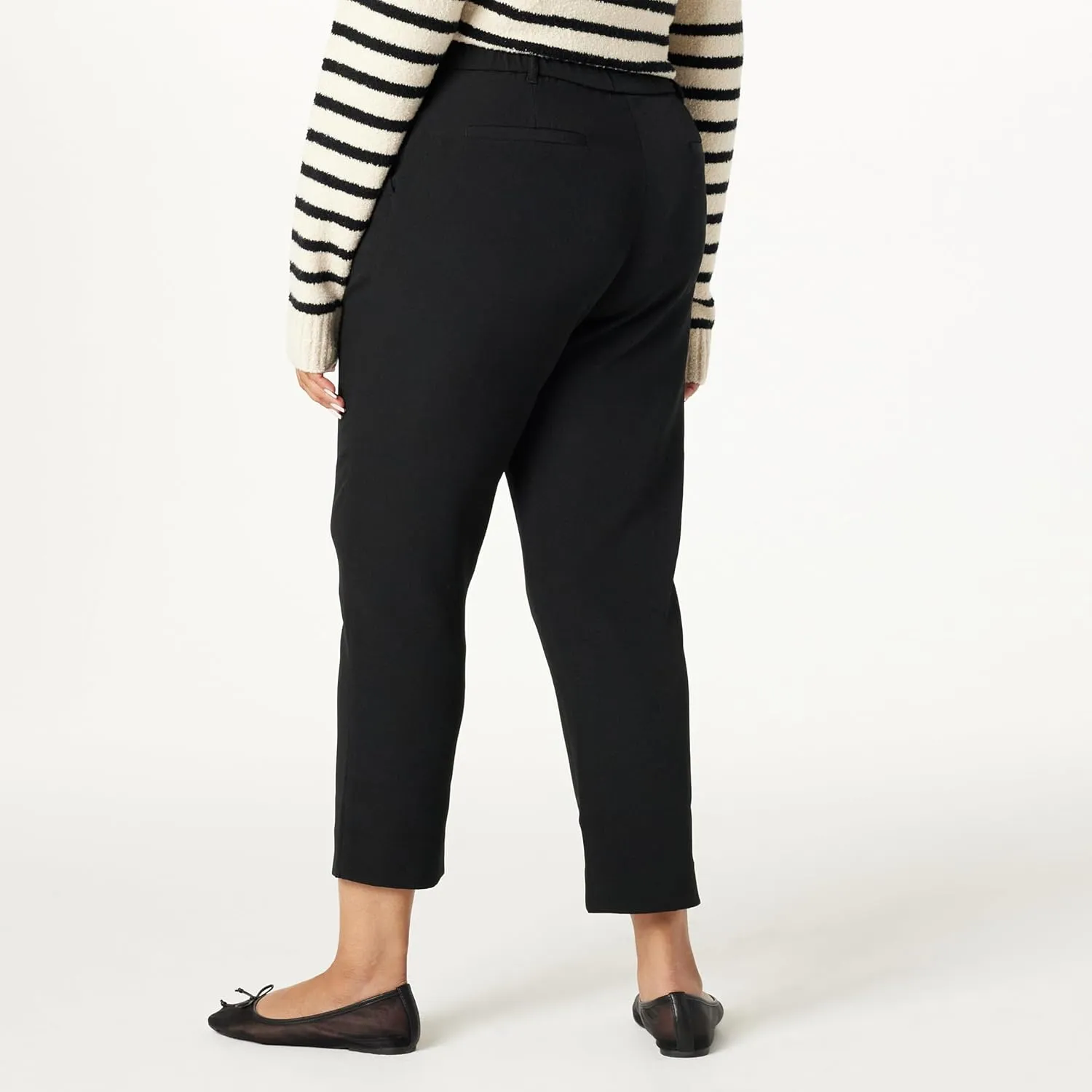 The Drop Women's Sheilaa Slim Flat Front Trouser