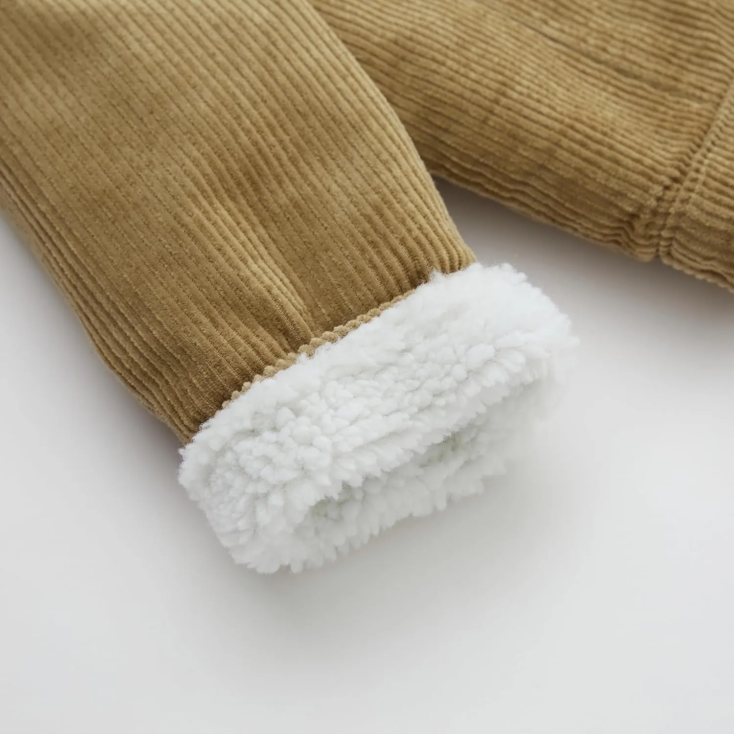 Toddler Boy Winter Corduroy Jacket Baby Girl Fall Sherpa Lined Outwear Coat